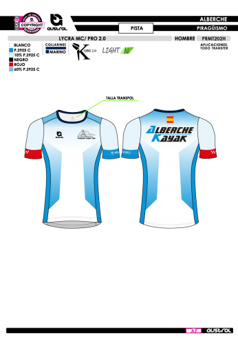 Lycra MC PRO 2.0 - Pista - Blanco