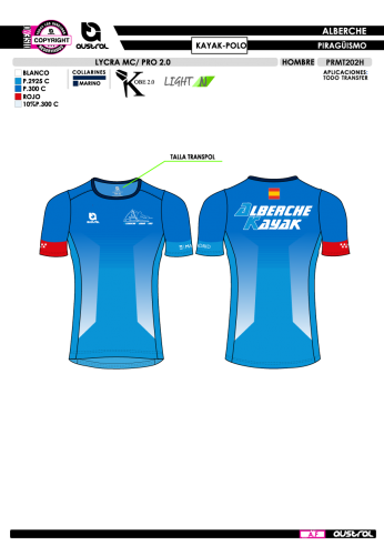 Lycra MC PRO 2.0 - Kayak Polo - Azul