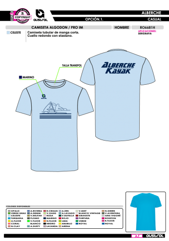 Camiseta Algodón PRO IM - Celeste