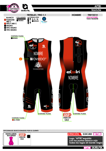 Tritraje PRO 1.1 - Negro