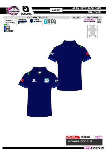 Polo MC PRO 1.1 Cuello Clásico - Marino