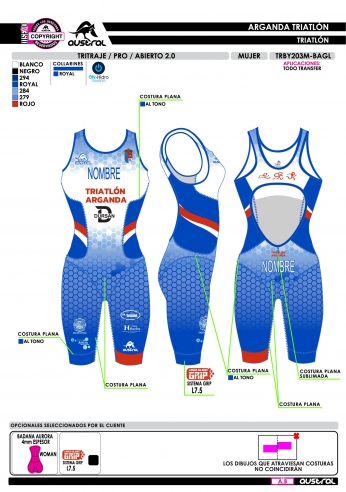 Tritraje PRO abierto 2.0 - Royal