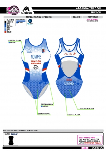 Tritraje Body PRO 2.0 - Royal