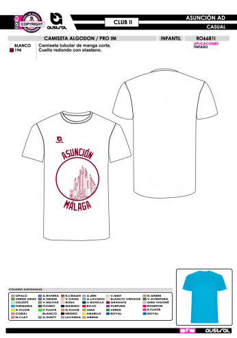 Camiseta Algodon PRO IM - Club - Blanco