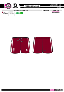 Culote Voley PRO 2.0 - Granate 2