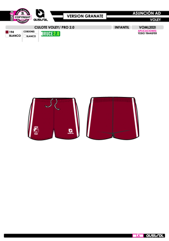 Culote Voley PRO 2.0 - Granate