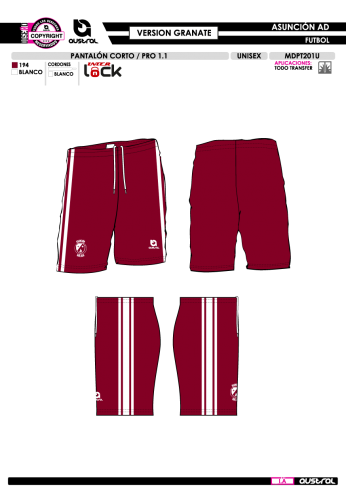 Pantalón Corto PRO 1.1 - Granate