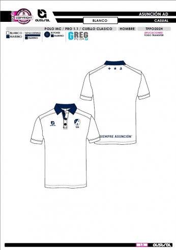 Polo MC PRO 1.1 Cuello Clásico - Blanco