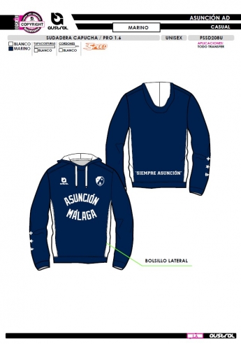 Sudadera Capucha PRO 1.6 - Marino