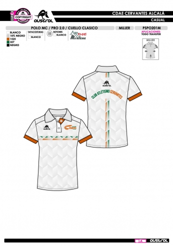 Polo MC PRO 2.0 Cuello Clásico - Blanco