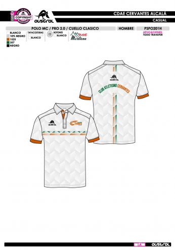 Polo MC PRO 2.0 Cuello Clásico - Blanco