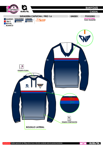 Sudadera Capucha PRO 1.6 - Marino