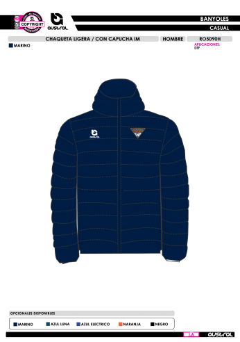 Chaqueta Ligera con Capucha IM - Marino