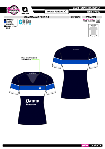Camiseta MC PRO 1.1 - DAMM - Marino