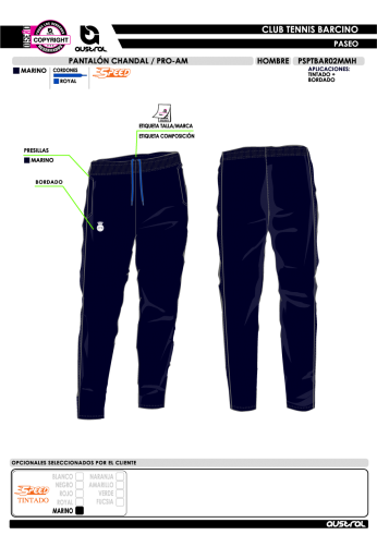 Pant. Chándal PRO-AM - Marino