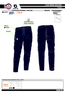 Pant. Chándal PRO-AM - Marino 2
