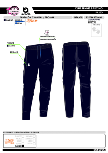 Pant. Chándal PRO-AM - Marino