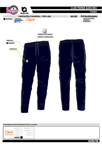 Pant. Chándal PRO-AM - Marino