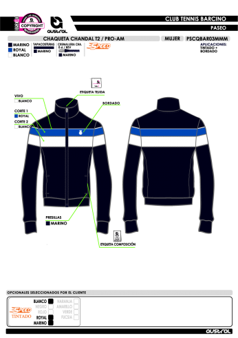 Chaq. Chándal T2 PRO-AM - Marino