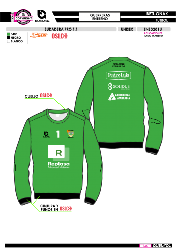 Sudadera PRO 1.1 - Guerreras - Negro