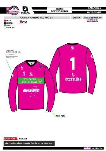 Camiseta Portero ML PRO 2.1 - Fucsia