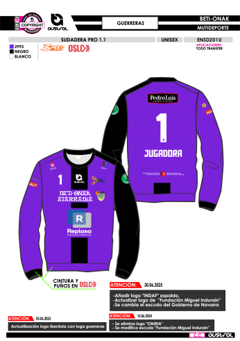 Sudadera PRO 1.1 - Guerreras - Morado