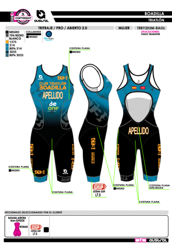 Tritraje PRO abierto 2.0 - Negro