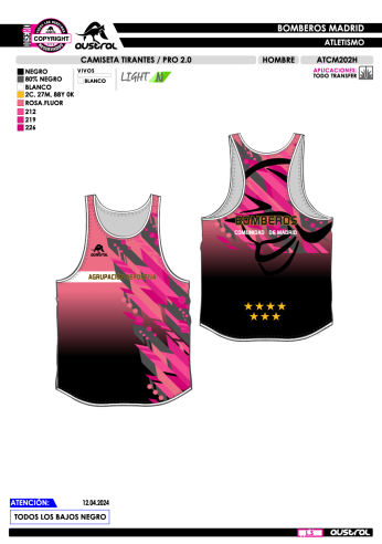 Camiseta Tirantes PRO 2.0 Rosa