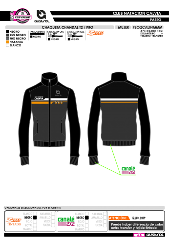 Chaqueta Chándal T2 PRO - Negro