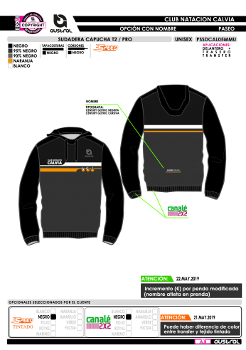 Sudadera Capucha T2 PRO -...