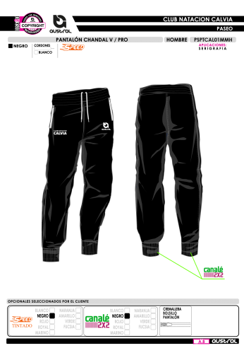 Pantalón Chándal V PRO - Negro