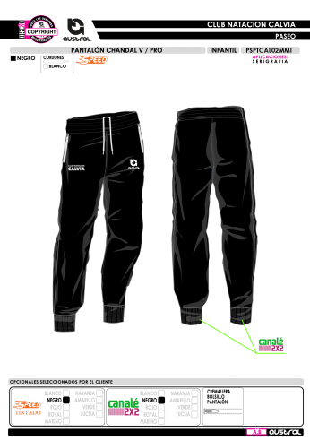 Pantalón Chándal V PRO - Negro