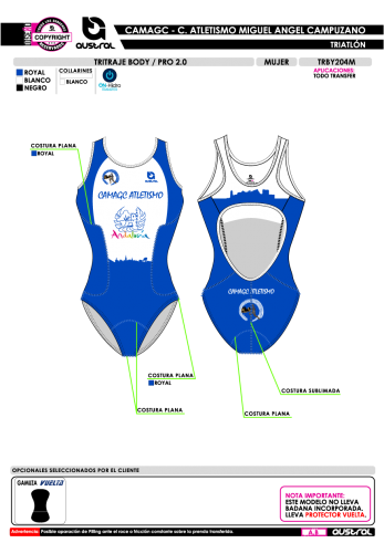 Tritraje body PRO 2.0 - Royal