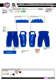 Malla Corta PRO 2.1 - Royal 2