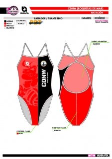 Bañador Tirante Fino - Rojo 2