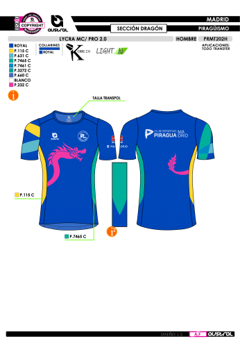 Lycra MC PRO 2.0 - Dragón - Royal