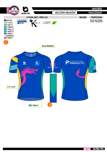 Lycra MC PRO 2.0 - Dragón - Royal