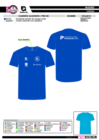 Camiseta Algodón IM - Royal