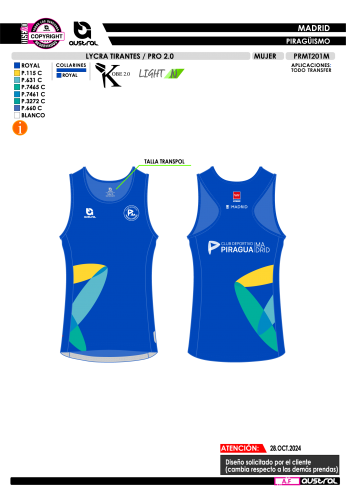 Lycra Tirantes PRO 2.0 - Royal