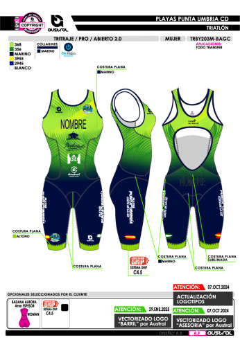 Tritraje PRO abierto 2.0 - Verde