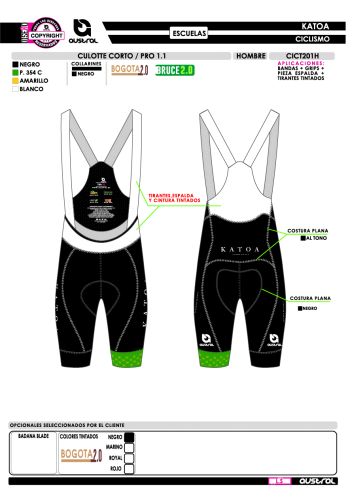 Culotte Corto PRO 1.1 - Escuela - Negro