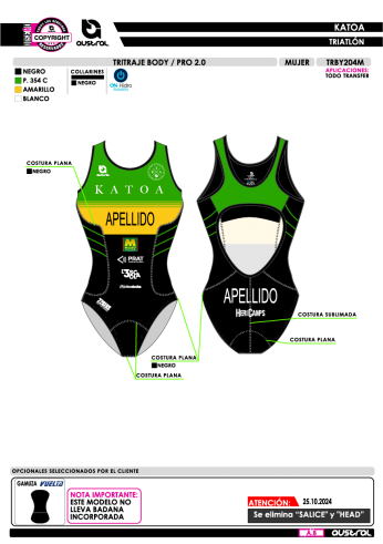 Tritraje Body PRO 2.0 - Verde