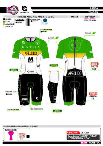 Tritraje AERO E PRO 2.1 LD MC - Blanco