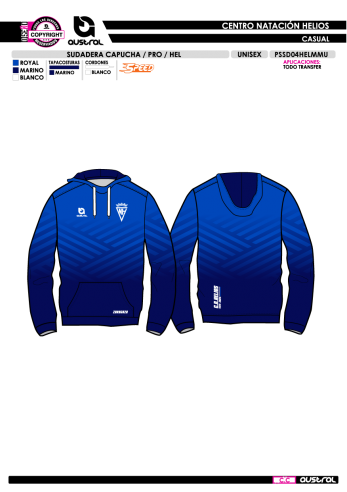 Sudadera Capucha PRO HEL - Royal