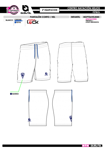 Pantalón Corto - Equipación - Blanco