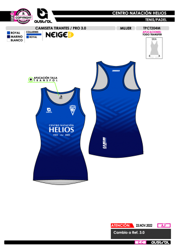 Camisa Tirantes PRO 3.0 - Royal