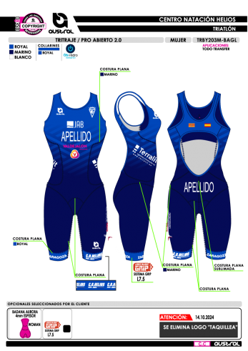 Tritraje PRO abierto 2.0 - Royal