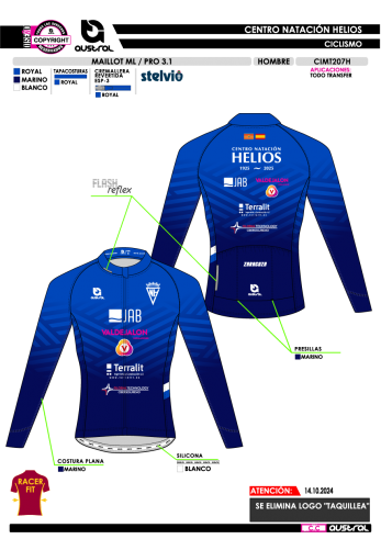 Maillot ML PRO 3.1 - Patrocinadores -...