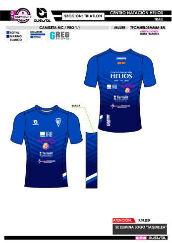 Camiseta MC PRO 1.1 - Triatlón - Royal