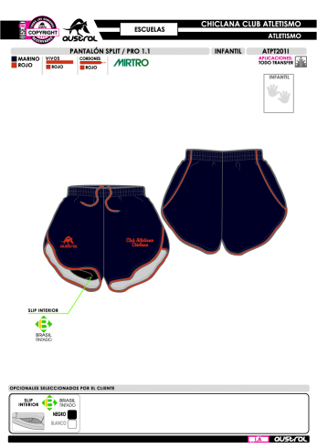 Pantalón Split PRO 1.1 - EScuelas -...